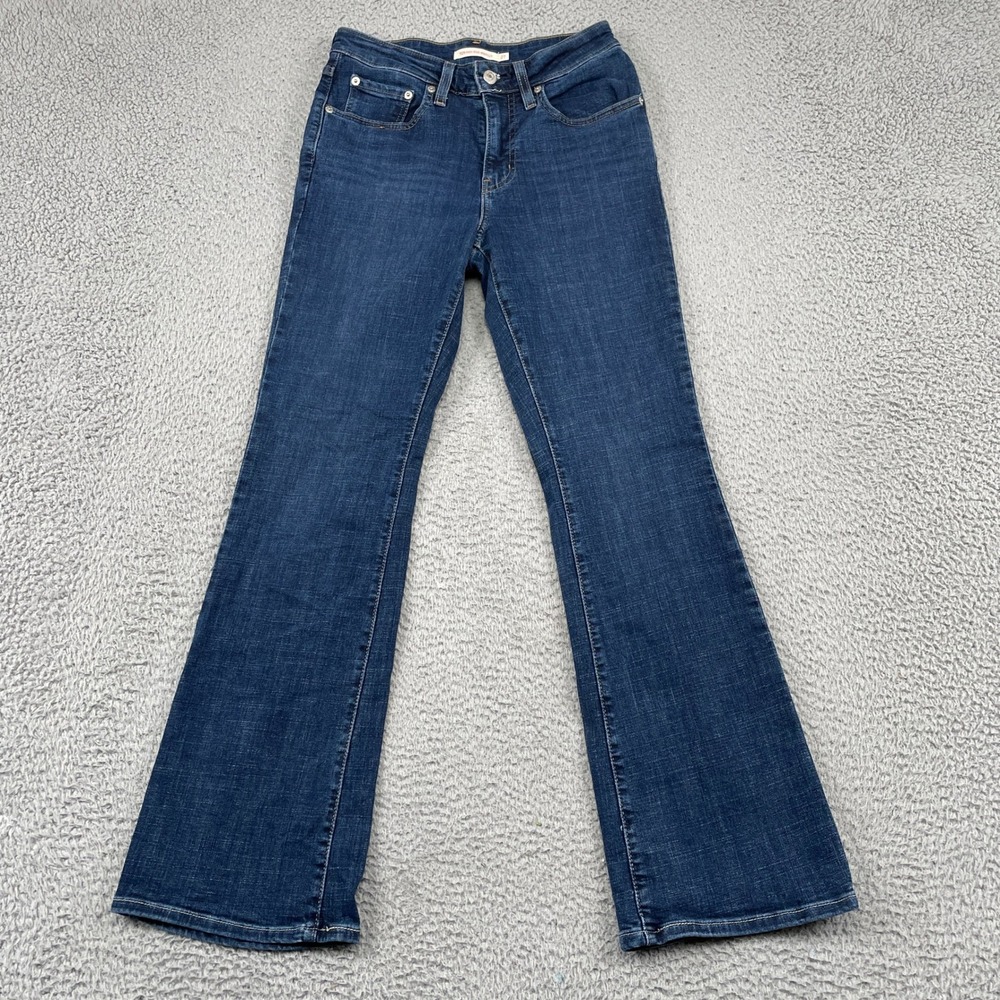 Levi's 725 Jeans Womens 27 Blue High Rise Bootcut Slim Stretch Denim